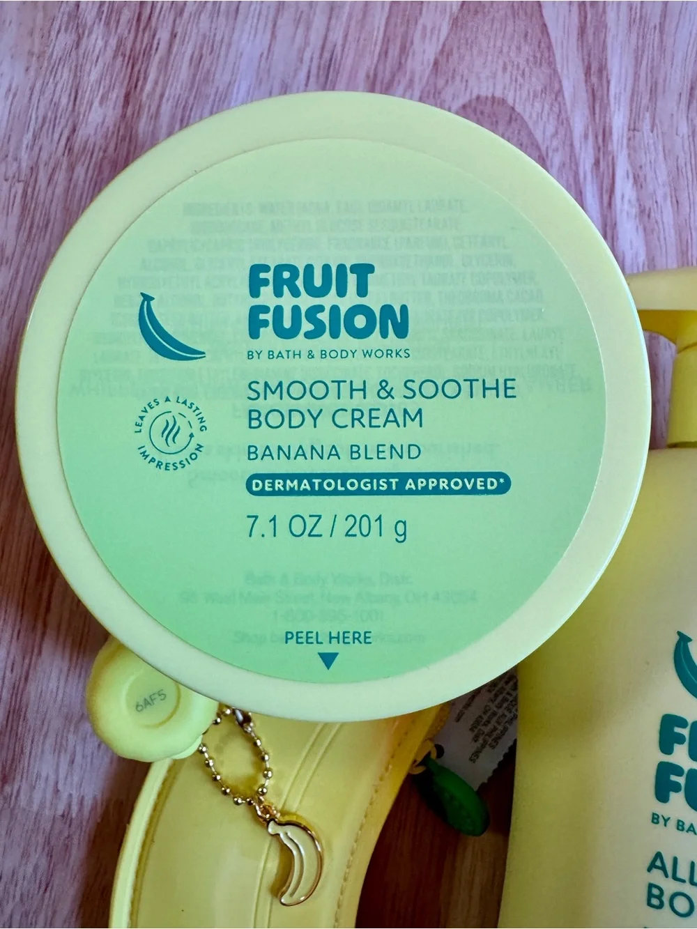 Bath & Body Works 5Piece Fruit Fusion Banana Blend Body Set- Yellow